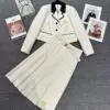 MIU MIU Embroidered Letter Blazer Dress Suit