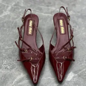 MIU MIU Patent Leather Slingback Heels