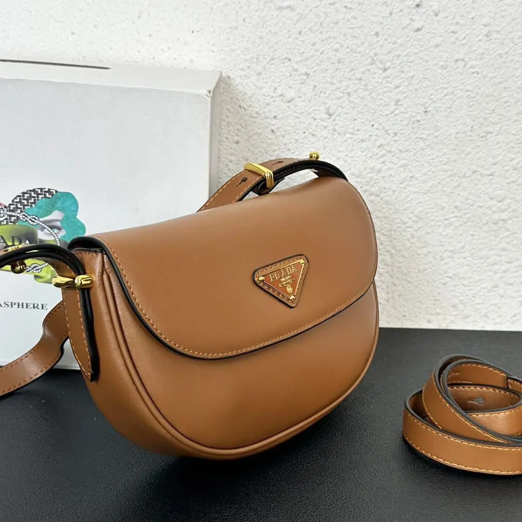 PRADA Calfskin Flap Shoulder Bag PRADA Calfskin Flap Shoulder Bag