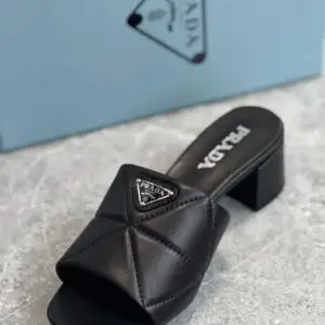 PRADA Quilted Nappa Leather Slides