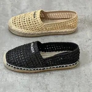 PRADA Crochet Wedge Espadrilles