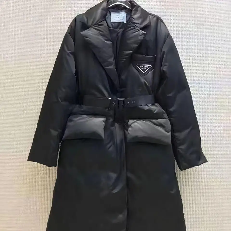 PRADA Nylon Belted Puffer Coat PRADA Nylon Belted Puffer Coat