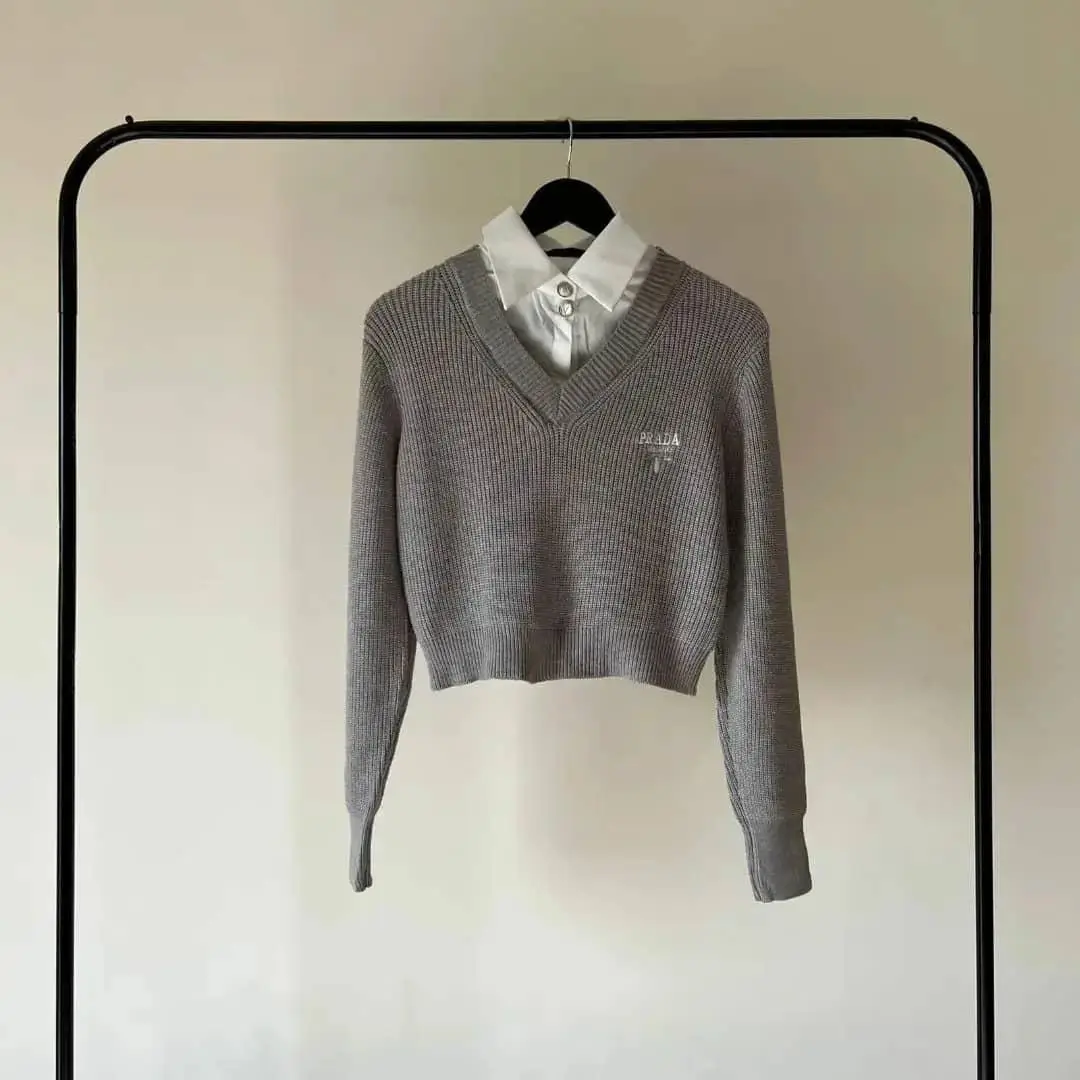 PRADA Grey Sweaters & Cardigans for Women PRADA Grey Sweaters & Cardigans for Women