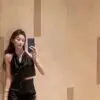 PRADA Silk Cowl Neck Halter Top