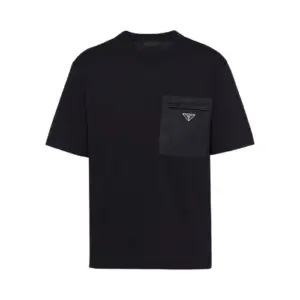 Prada Re-Nylon and jersey T-shirt