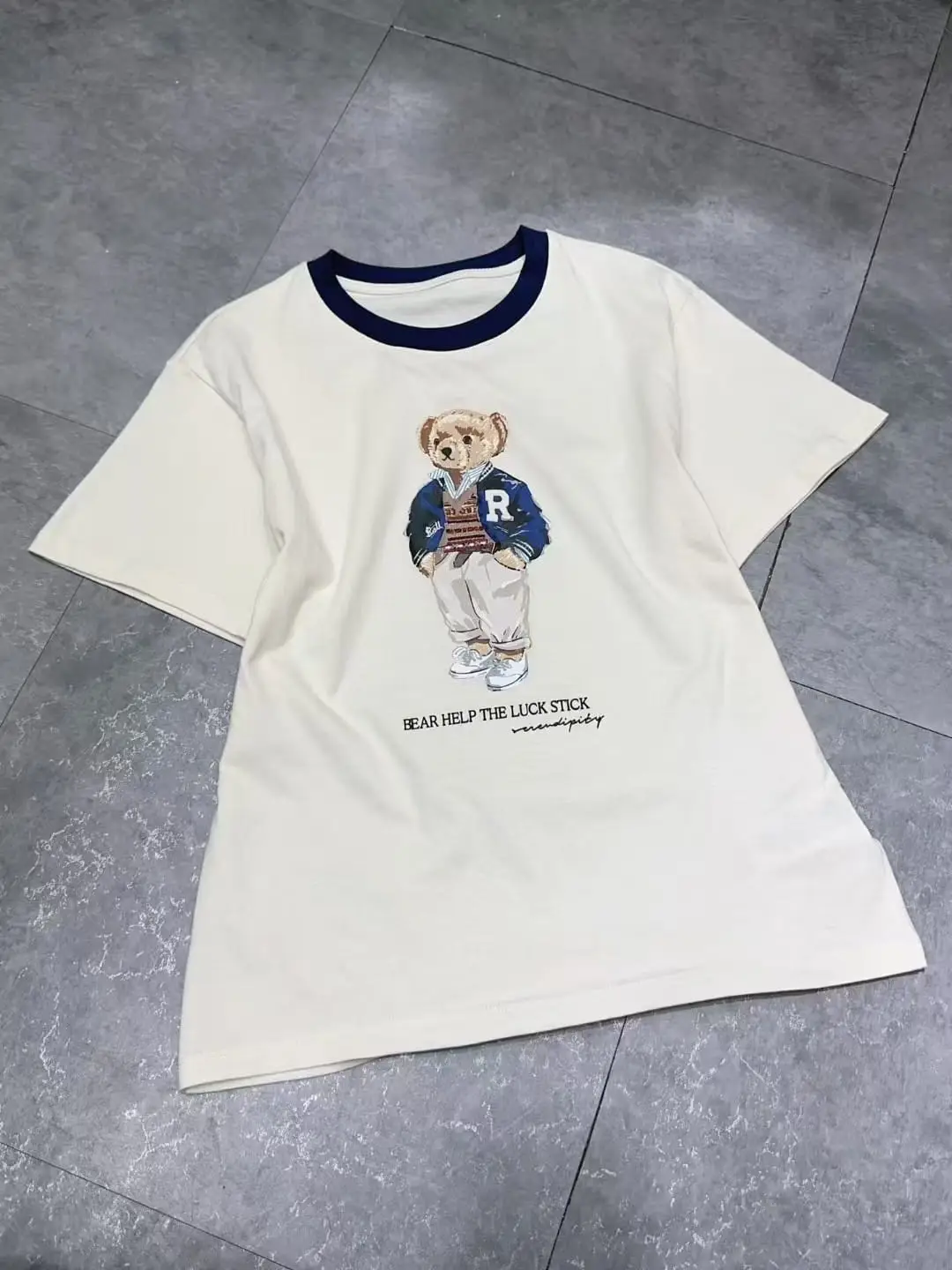RALPH LAUREN Polo Bear Embroidered Jersey T-Shirt RALPH LAUREN Polo Bear Embroidered Jersey T-Shirt