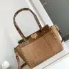 Valentino Garavani Rockstud Raffia Bag