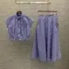 Valentino Striped Cotton Shirt & Skirt Set
