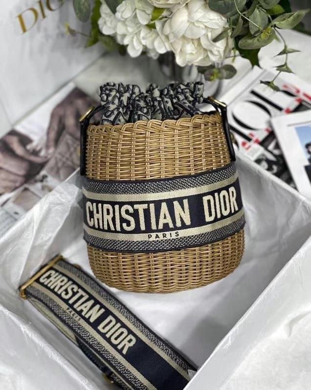 Christian Dior Wicker Bucket Bag Christian Dior Wicker Bucket Bag