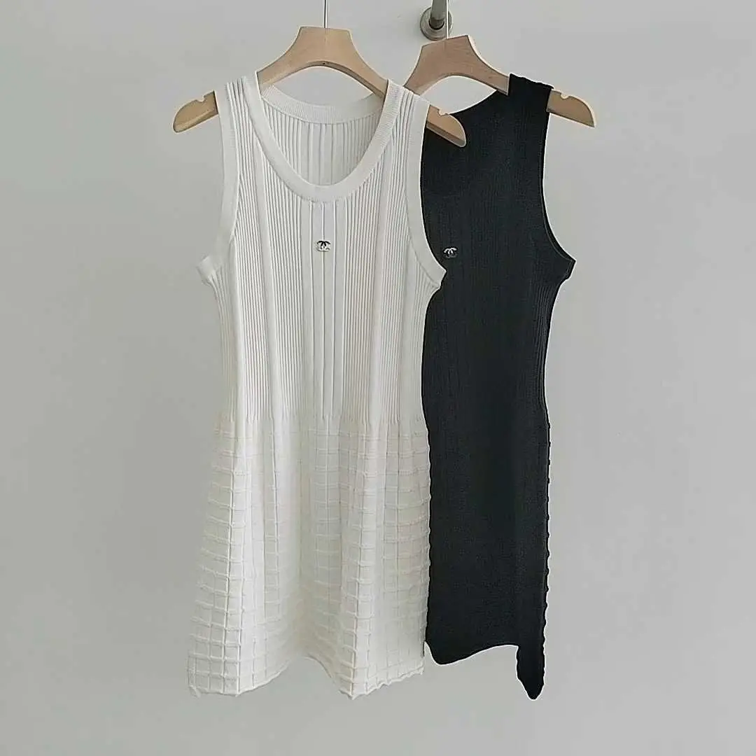 CHANEL-Inspired Ribbed Tank Top Sweater CHANEL-Inspired Ribbed Tank Top Sweater