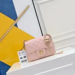 CHANEL CC Lambskin Leather Flap Shoulder Bag