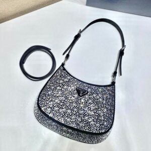 PRADA Cleo Satin Bag with Crystals