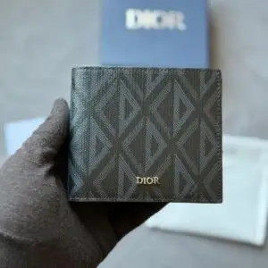 Dior CD Diamond Canvas Wallet