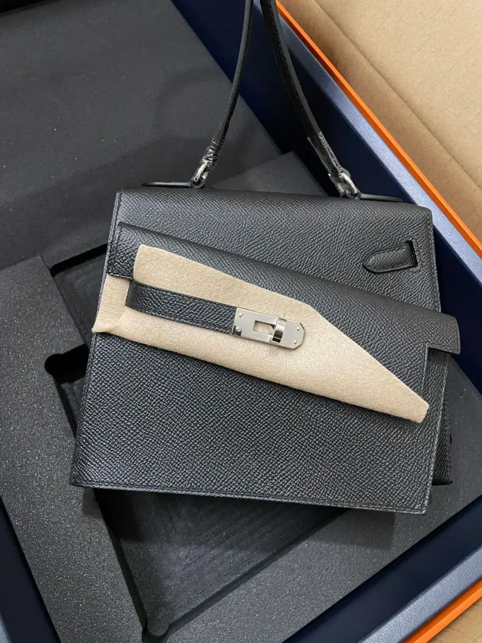 HERMES Kelly Desordre Epsom Leather Bag HERMES Kelly Desordre Epsom Leather Bag