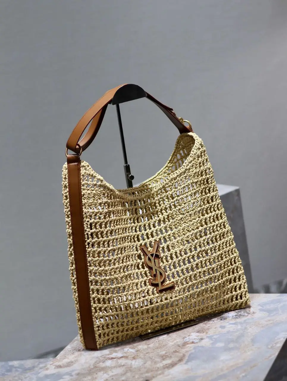 YSL Oxalis Crochet Raffia Shoulder Bag YSL Oxalis Crochet Raffia Shoulder Bag