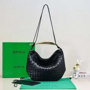 Woven Leather Dumpling Bag
