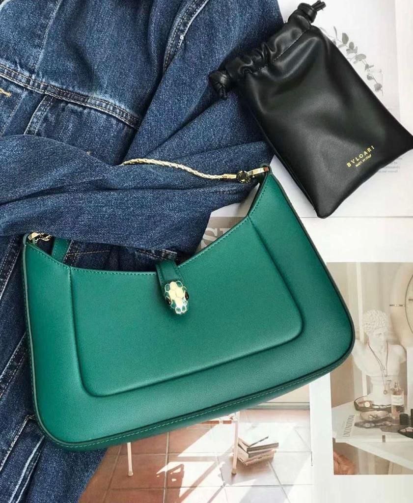 BVLGARI Serpenti Baia Leather Shoulder Bag BVLGARI Serpenti Baia Leather Shoulder Bag