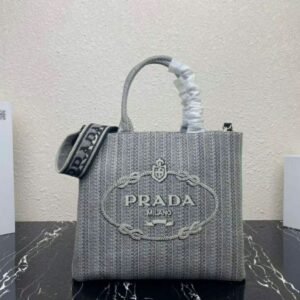 PRADA Embroidery Tote Bag