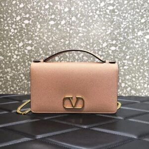 Valentino Grainy Calfskin Rockstud Wallet