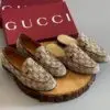 GUCCI Jordaan Leather Loafers