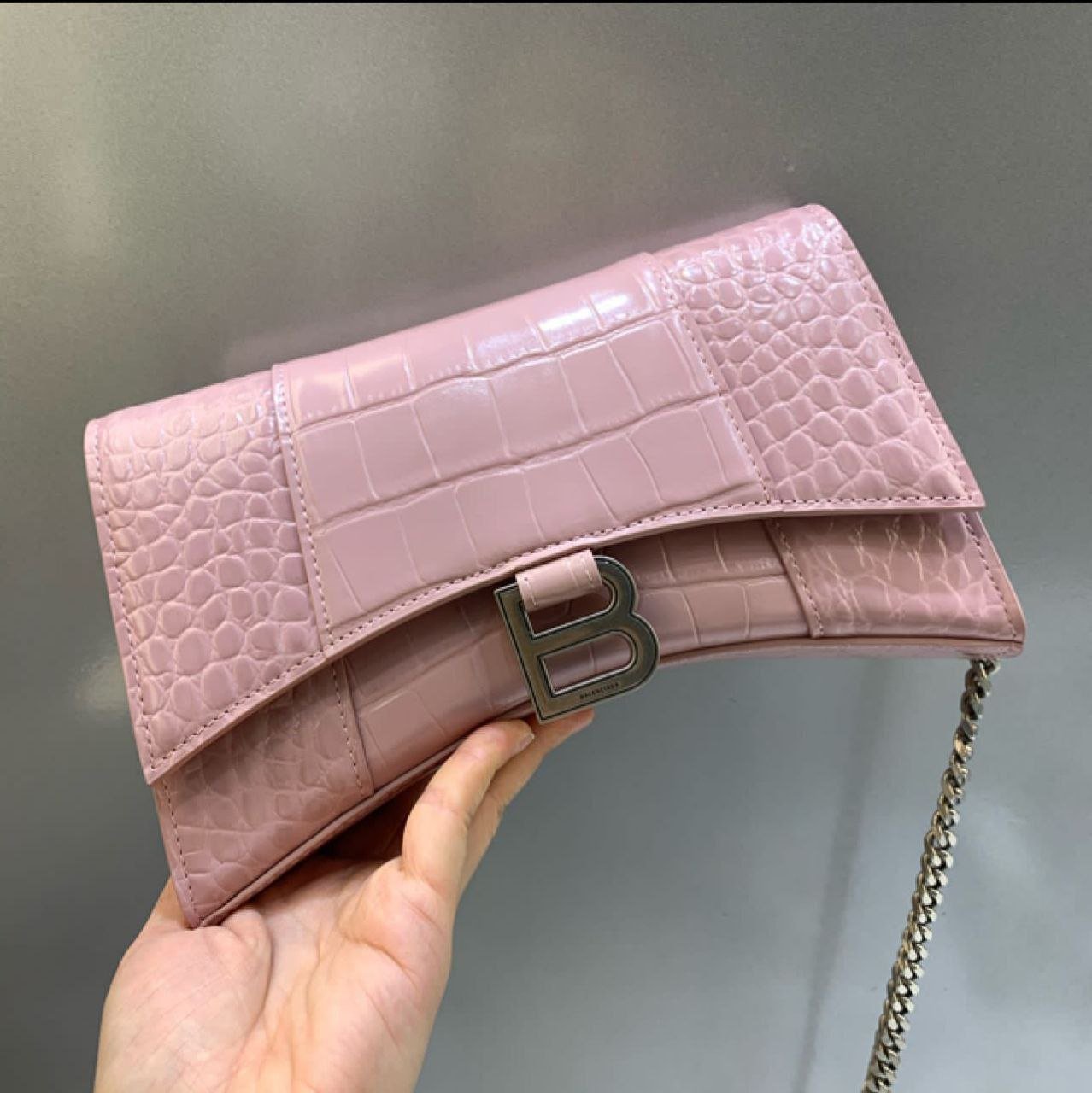 Balenciaga Hourglass Crocodile Clutch Bag Balenciaga Hourglass Crocodile Clutch Bag