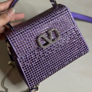 Valentino MINI VSLING HANDBAG WITH RHINESTONES