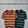 MIU MIU Striped Polo T-Shirt