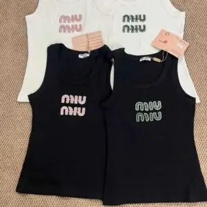 MIU MIU Signature Logo Tank Top