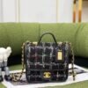 CHANEL Tweed School Memory Mini Top Handle Flap Bag