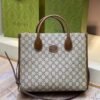 Gucci Beige GG Canvas Small Tote Bag