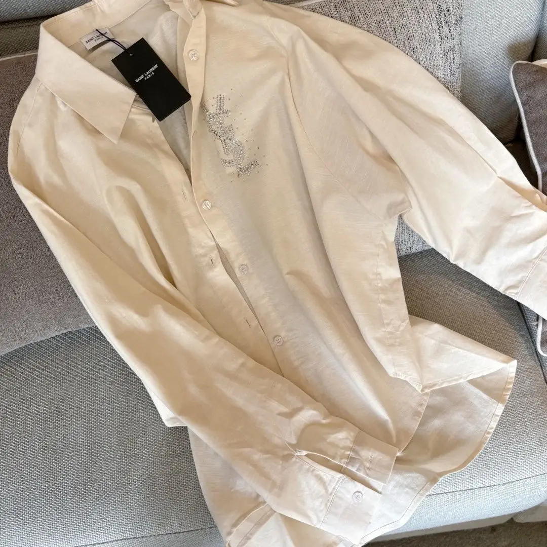 YSL Luxury Button-Down Shirt YSL Luxury Button-Down Shirt