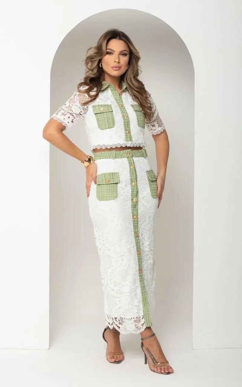 ZIMMERMAN Inspired Skirt Co-ords Set ZIMMERMAN Inspired Skirt Co-ords Set