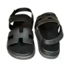 HERMES Black Chypre Sandals For Men