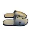 HERMES Fabric Izmir Leather Premium Sandal For Men