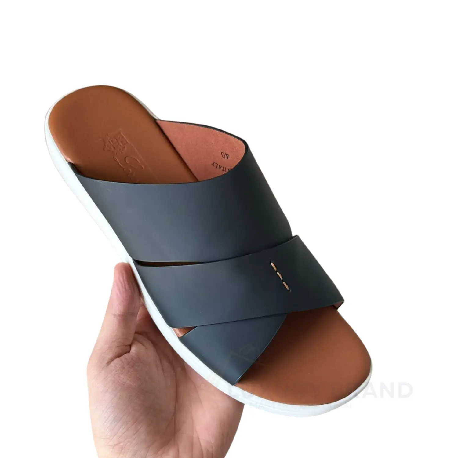 LORO PIANA Luxury Men's Black Open Sandal LORO PIANA Luxury Men's Black Open Sandal