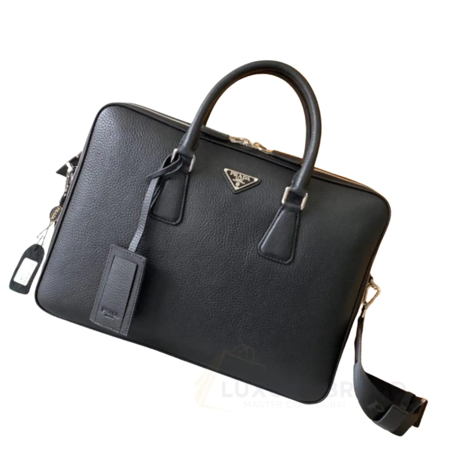 PRADA Saffiano Leather Briefcase Black PRADA Saffiano Leather Briefcase Black