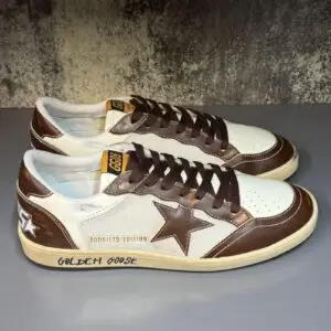 Golden Goose Ballstar Leather-Mesh Sneakers