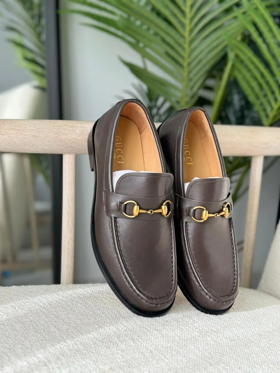 GUCCI Cocoa Brown Leather Loafers GUCCI Cocoa Brown Leather Loafers