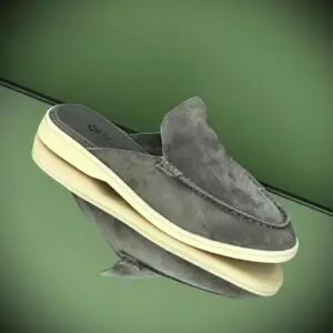 LORO PIANA Suede Mule Loafers