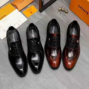 Louis Vuitton Lossarye Crocodile Embossed Leather Shoes