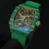 RICHARD MILLE RM67-02 south Africa edition EXTRA FLAT WATCH GREEN CARBON WITH GREEN STRAP SWISS MOVEMENT
