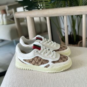GUCCI Re-Web Leather Sneakers