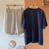 LORO PIANA Egret Cotton T-Shirt & Shorts Set