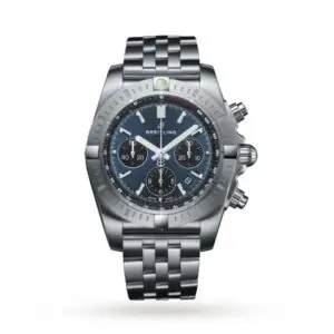 Replica Breitling Chronomat Men Automatic Blue Stainless Steel Watch AB0115101C1A1