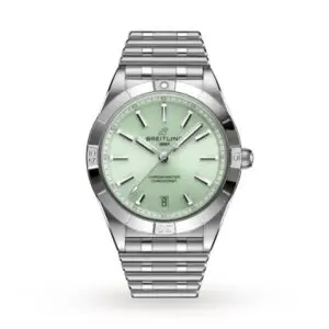 Replica Breitling Chronomat Women Automatic Green Stainless Steel Watch A10380101L1A1