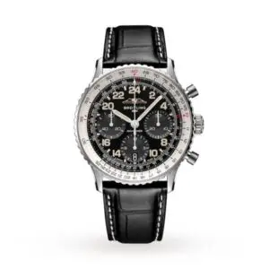 Replica Breitling Navitimer Men Automatic Black Crocodile Watch PB02301A1B1P1