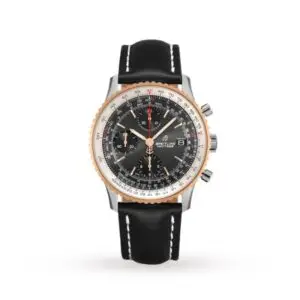 Replica Breitling Navitimer Men Automatic Black Leather Watch U13324211B1X1