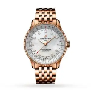 Replica Breitling Navitimer Women Automatic Mother of Pearl 18ct Rose Gold Watch R17395211A1R1
