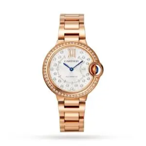 Replica Cartier Ballon Bleu de Cartier Women Automatic Mother of Pearl 18ct Rose Gold Watch WJBB0082