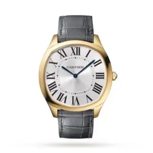 Replica Cartier Drive de Cartier Men Automatic Silver Leather Watch WGNM0011